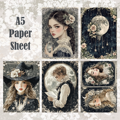 #5A152 POI Print A5 Cardstock Paper Set 10 Pcs