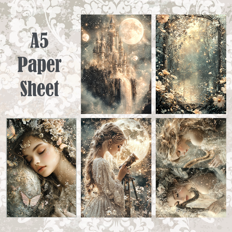 #5A153 POI Print A5 Cardstock Paper Set 10 Pcs