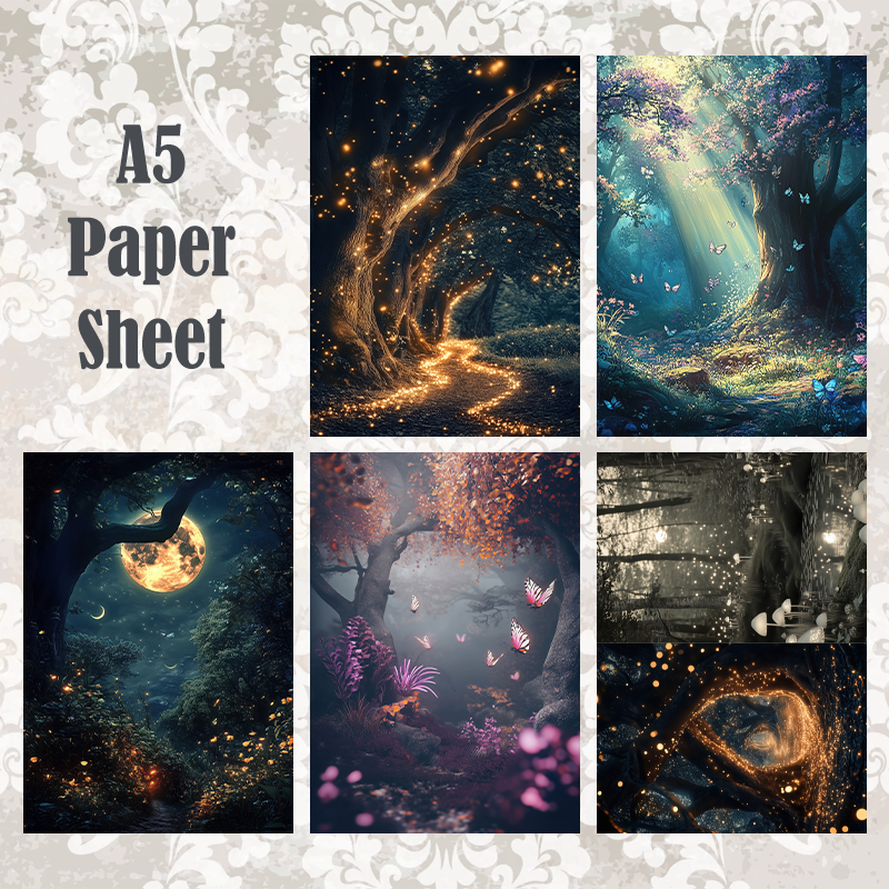 #5A155 POI Print A5 Cardstock Paper Set 10 Pcs