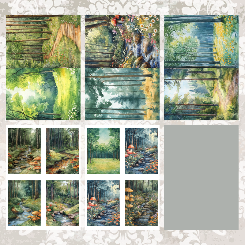 #5A158 POI Print A5 Cardstock Paper Set 10 Pcs