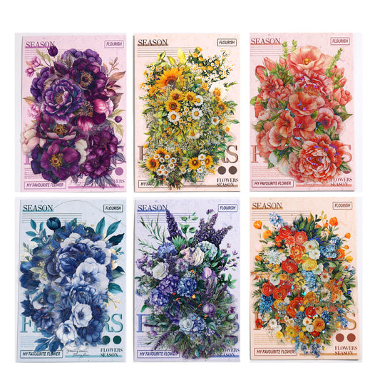 #02438 Flower in Four SeansonsSeries Sticker