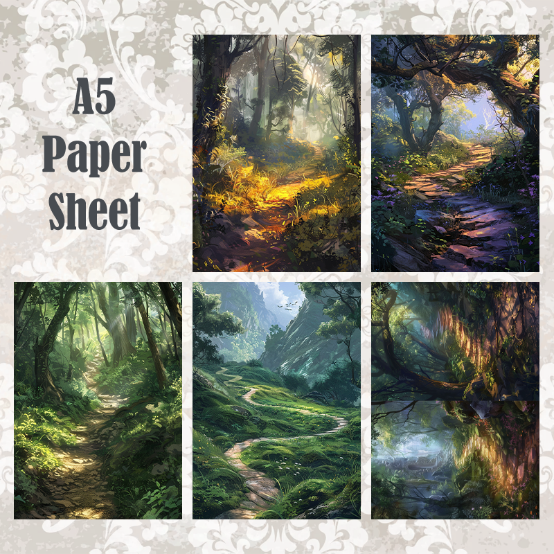 #5A164 POI Print A5 Cardstock Paper Set 10 Pcs
