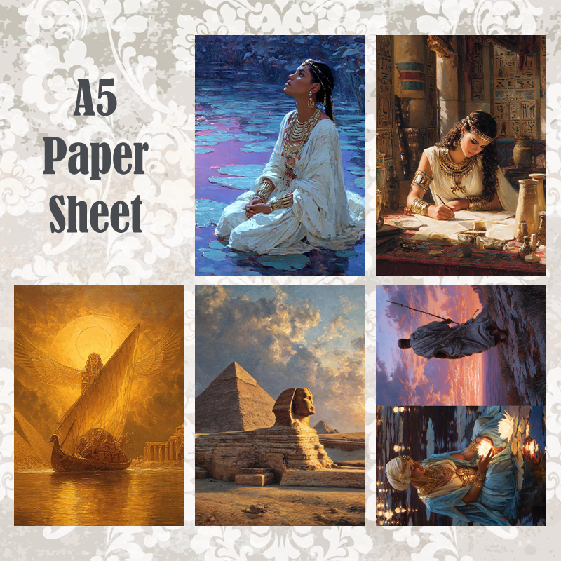 #5A165 POI Print A5 Cardstock Paper Set 10 Pcs