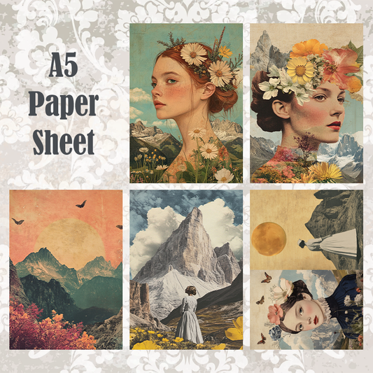 #5A167 POI Print A5 Cardstock Paper Set 10 Pcs