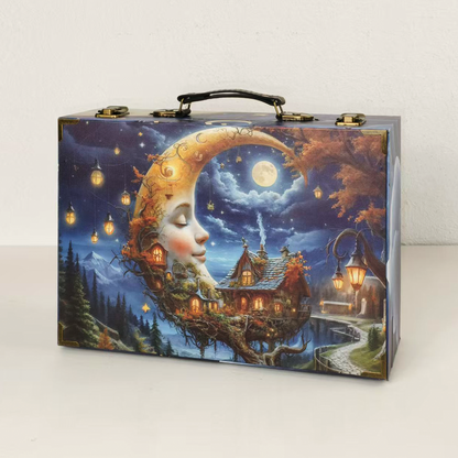 #01241 Customized Pattern Wooden Suitcase