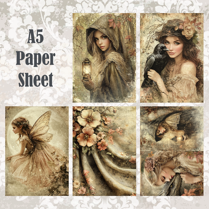 #5A169 POI Print A5 Cardstock Paper Set 10 Pcs