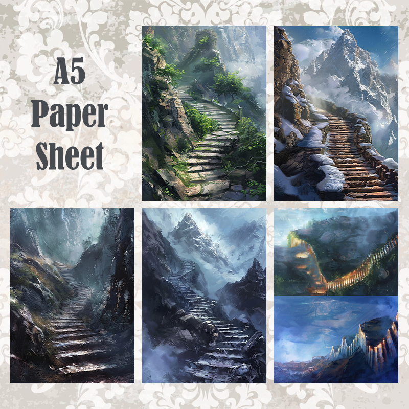 #5A170 POI Print A5 Cardstock Paper Set 10 Pcs