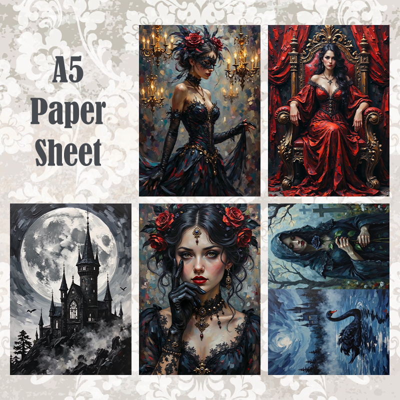 #5A172 POI Print A5 Cardstock Paper Set 10 Pcs
