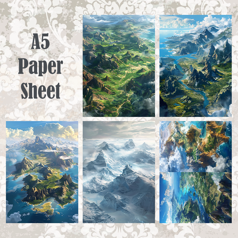 #5A173 POI Print A5 Cardstock Paper Set 10 Pcs