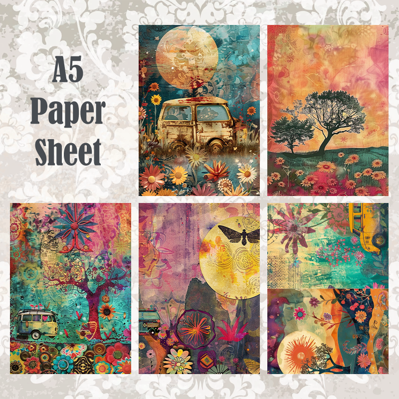 #5A175 POI Print A5 Cardstock Paper Set 10 Pcs