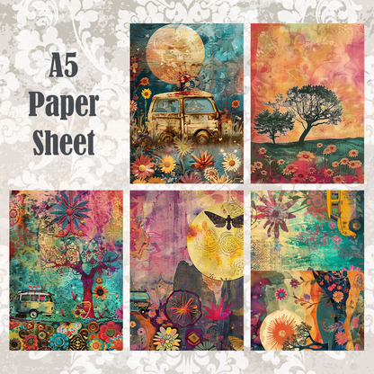 #5A175 POI Print A5 Cardstock Paper Set 10 Pcs