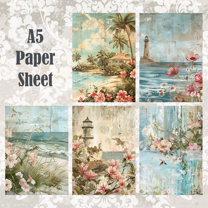 #5A176 POI Print A5 Cardstock Paper Set 10 Pcs