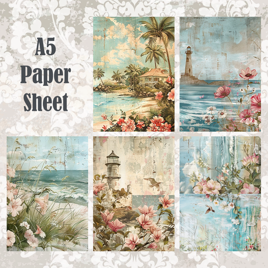 #5A176 POI Print A5 Cardstock Paper Set 10 Pcs