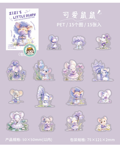 #02627 Mouse Diary Series Sticker