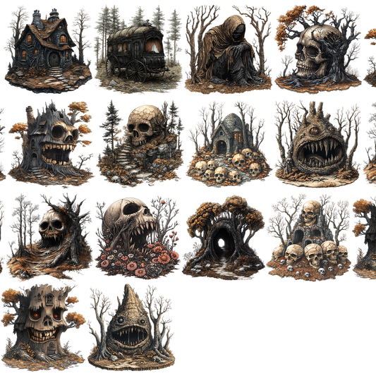 #03221 Customized PET Tape Creepy Tree