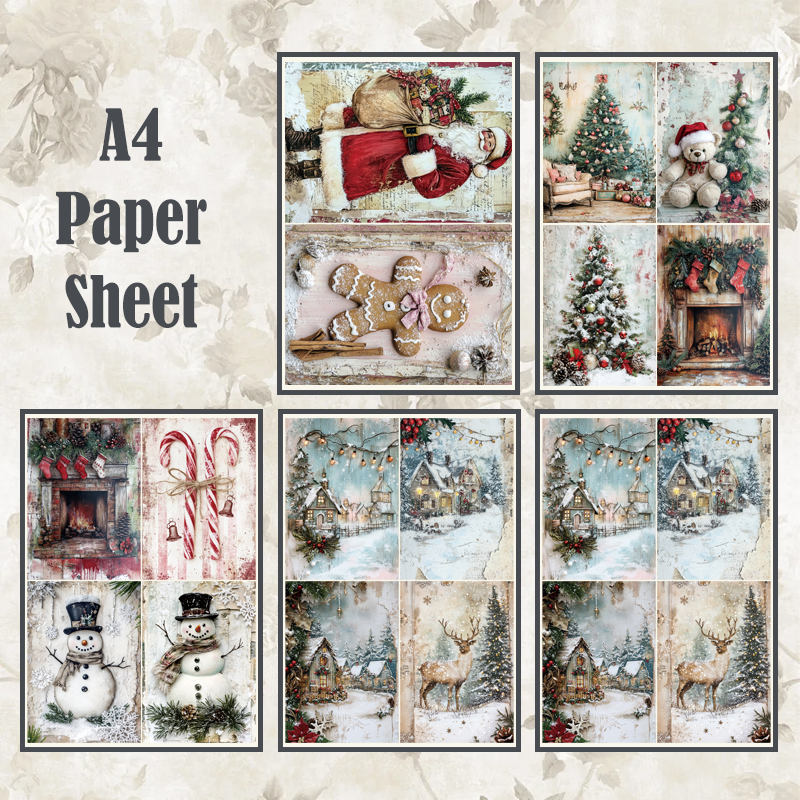 #17 POI Print A4 Cardstock Paper Set 5 Pcs