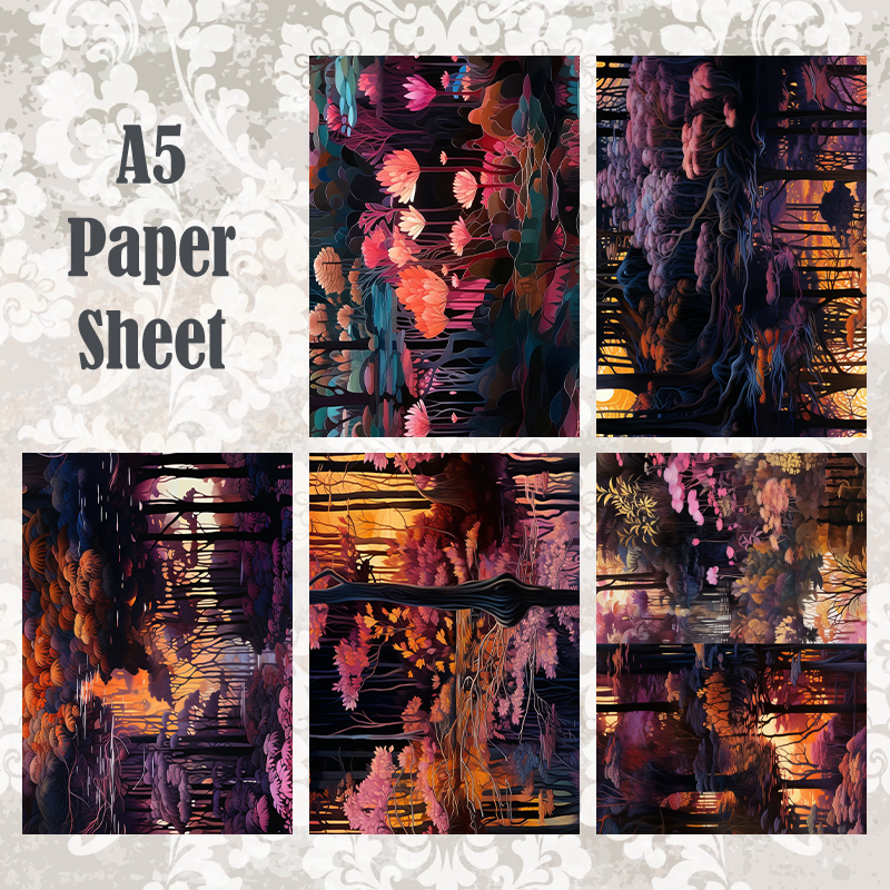 #5A180 POI Print A5 Cardstock Paper Set 10 Pcs