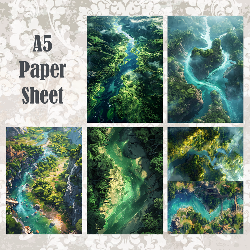 #5A181 POI Print A5 Cardstock Paper Set 10 Pcs