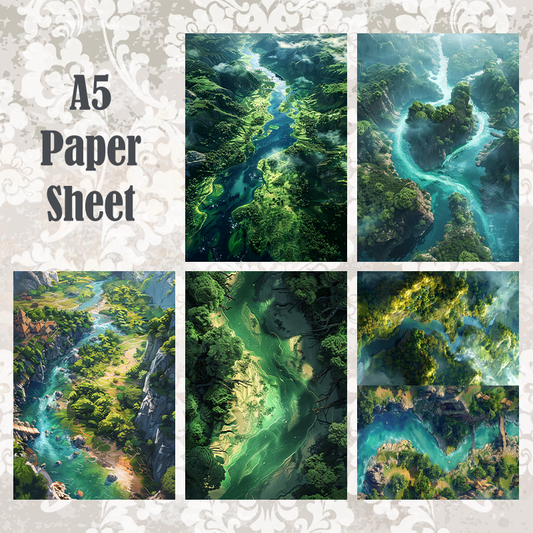 #5A181 POI Print A5 Cardstock Paper Set 10 Pcs