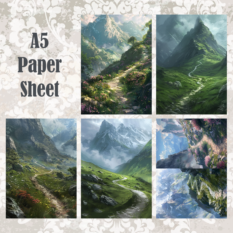 #5A183 POI Print A5 Cardstock Paper Set 10 Pcs