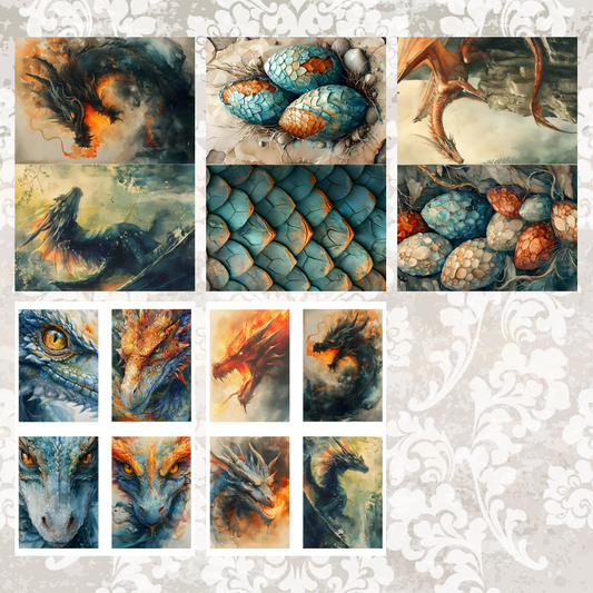 #5A185 POI Print A5 Cardstock Paper Set 10 Pcs