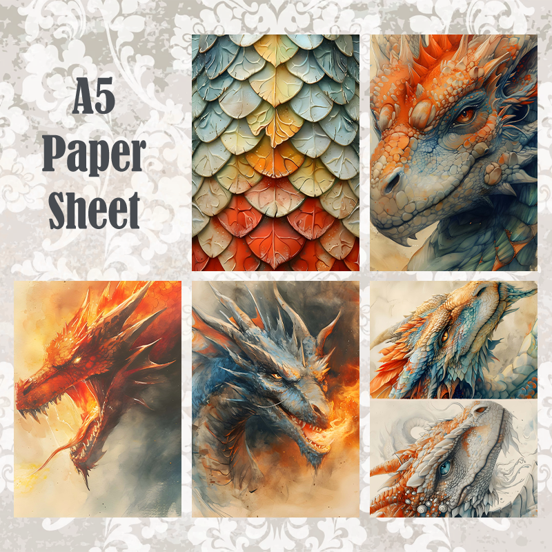 #5A185 POI Print A5 Cardstock Paper Set 10 Pcs