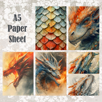 #5A185 POI Print A5 Cardstock Paper Set 10 Pcs