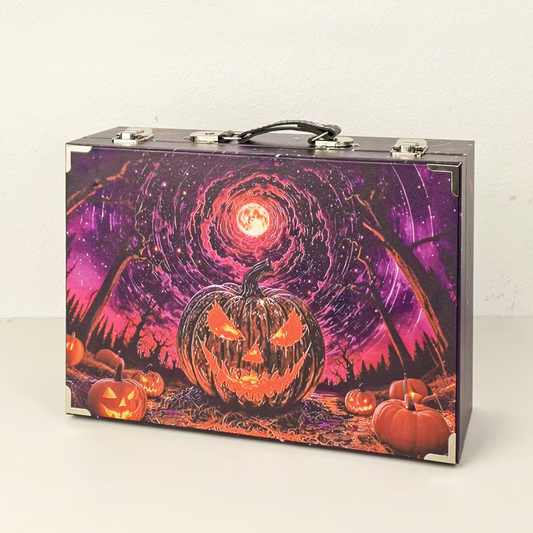 #01187 Customized Pattern Wooden Suitcase