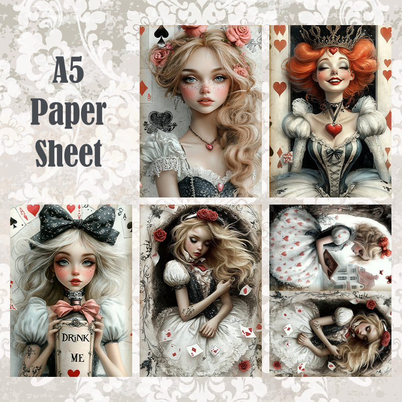 #5A187 POI Print A5 Cardstock Paper Set 10 Pcs