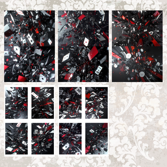 #5A188 POI Print A5 Cardstock Paper Set 10 Pcs