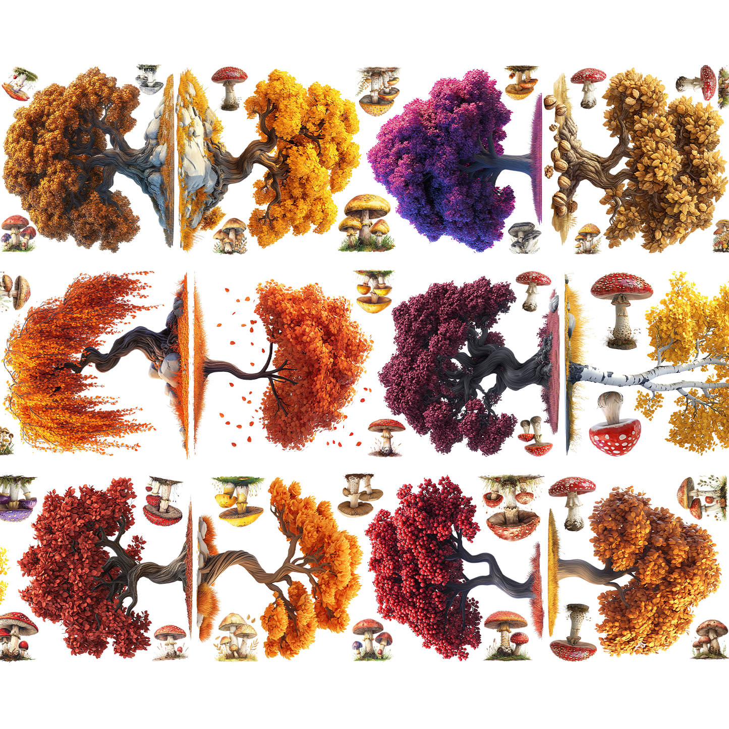 #03222 Customized PET Tape Autumn Tree