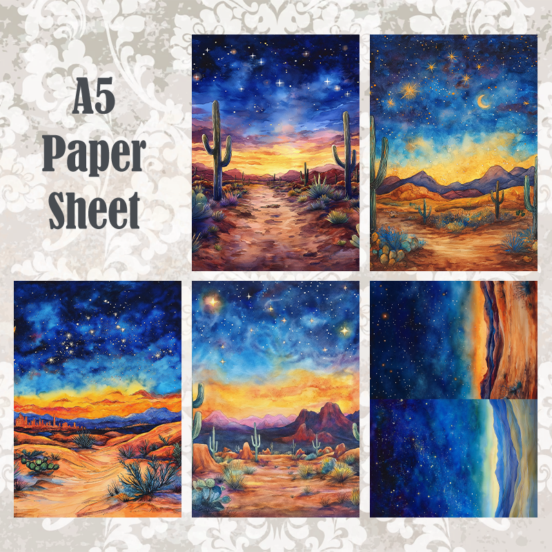 #5A196 POI Print A5 Cardstock Paper Set 10 Pcs