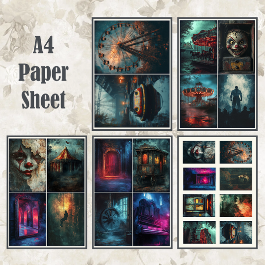 #19 POI Print A4 Cardstock Paper Set 5 Pcs