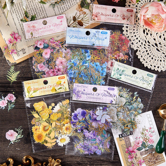 #02088 Miss Time Flower Series Sticker