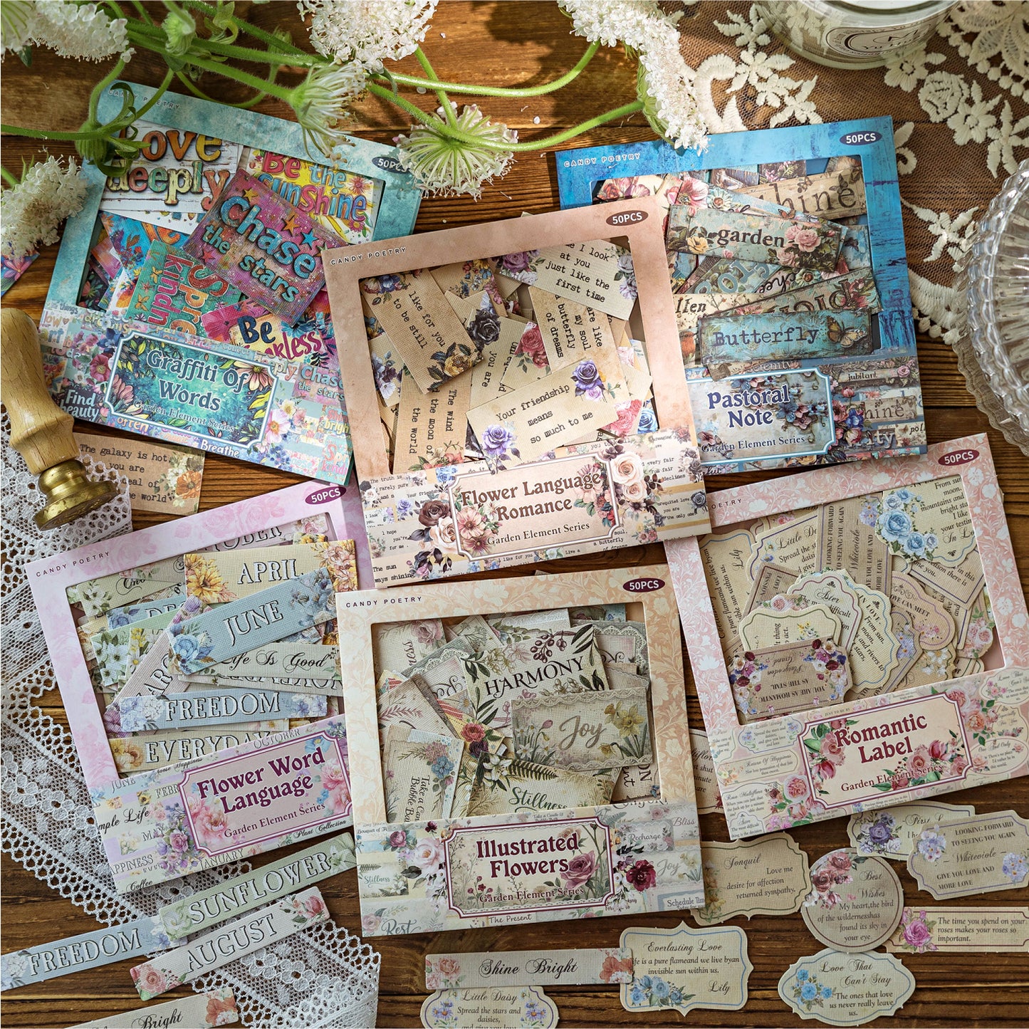 #02352 Words in Garden Series Sticker