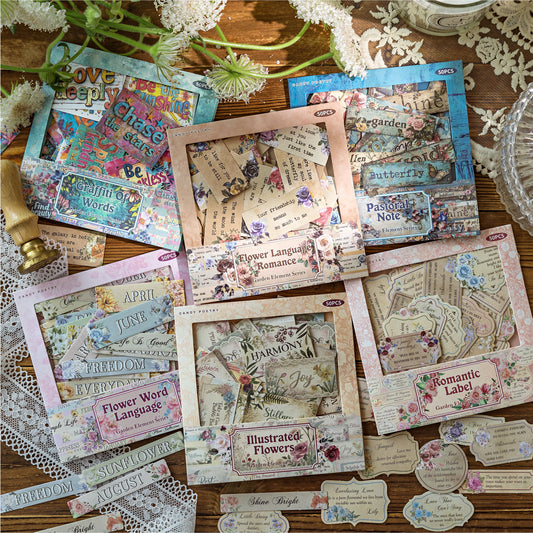 #02352 Words in Garden Series Sticker