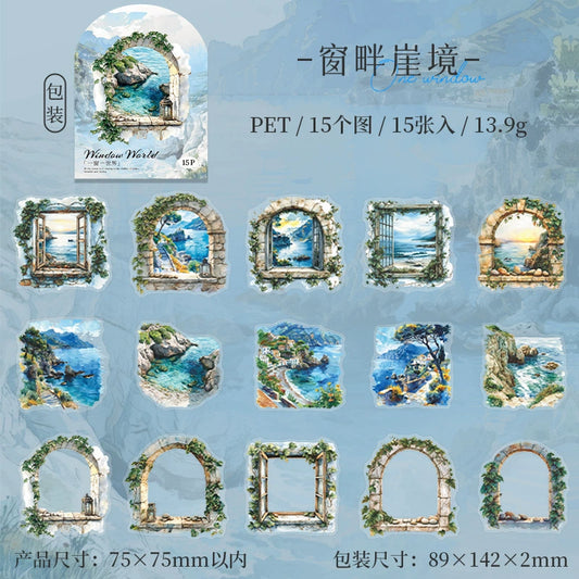 #02819 Scenery of the Window Series Sticker