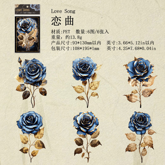 #02813 Vintage Rose Series Sticker