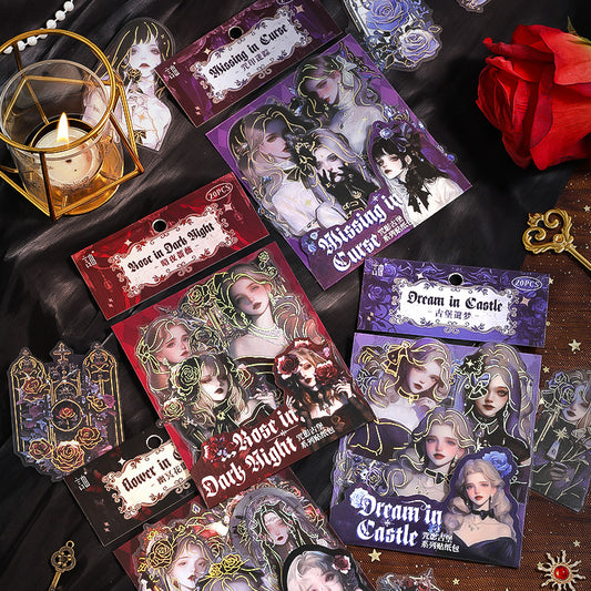 #02402 Gothic Rose with Girl Series Sticker