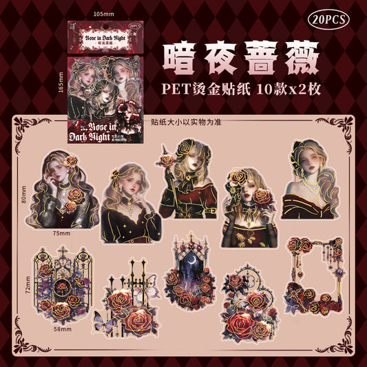 #02402 Gothic Rose with Girl Series Sticker
