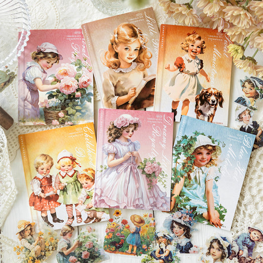 #02861 Vintage girl Series Sticker
