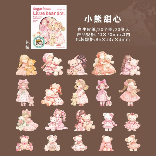 #02878 Girl with Doll Series Sticker