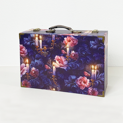 #01086 Customized Pattern Wooden Suitcase