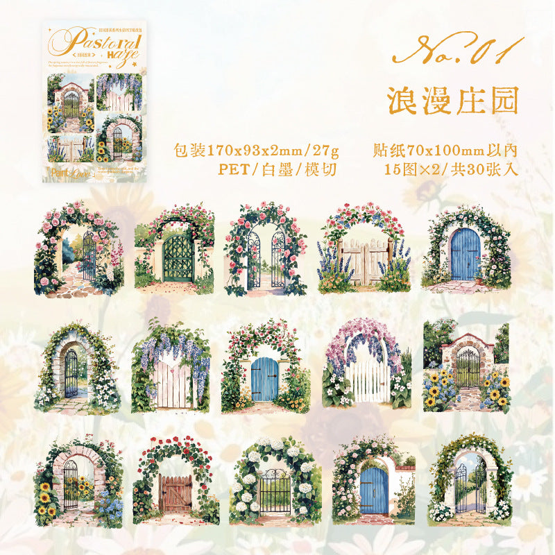 #02241  Mist Garden Series Sticker