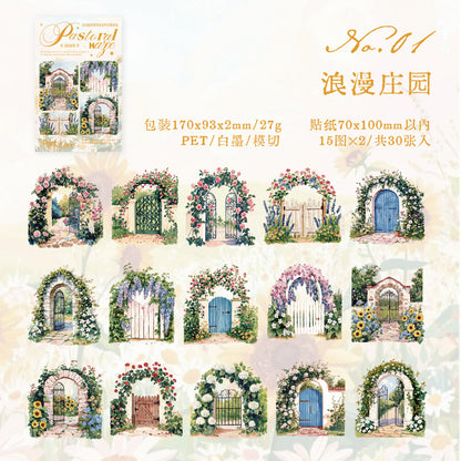 #02241  Mist Garden Series Sticker