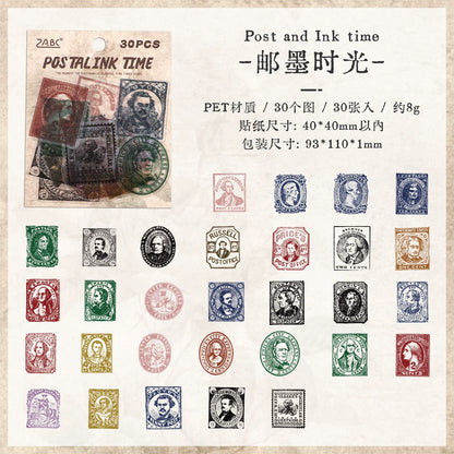 #02702 Vintage Stamp Series Sticker