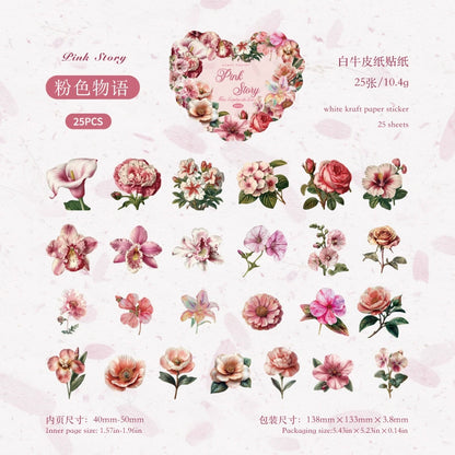 #02703 Heart Flower Series Sticker