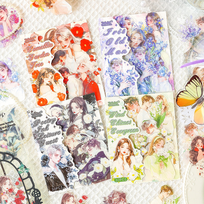 #02188 Flower Character Series Sticker
