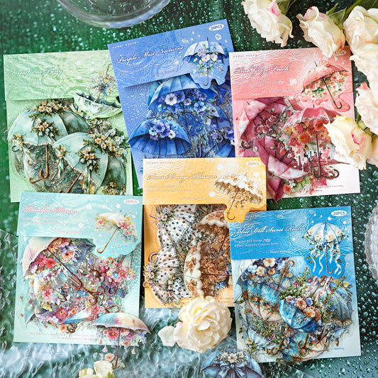 #02250 Flower Umbrella Series Sticker
