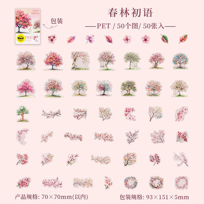 #02880 Tree in Four Seasons Series Sticker